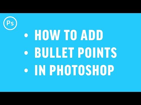 How to Add Bullet Points | Photoshop Tutorial
