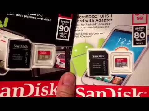 Comparing SanDisk MicroSD card performance (Ultra vs Extreme)