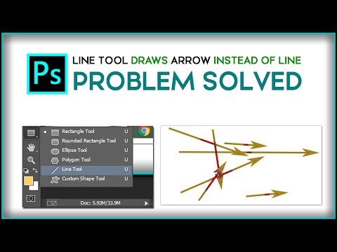 I get an Arrow when using Line tool in Photoshop - FIXED