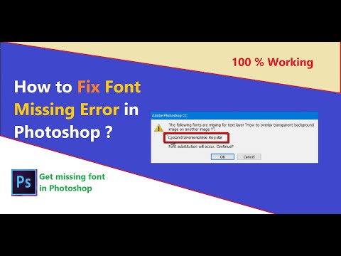 How to Fix Missing Font Error in Photoshop ?