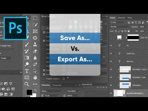 Difference Between &quot;Save As&quot; &amp; &quot;Export As&quot; in Photoshop!