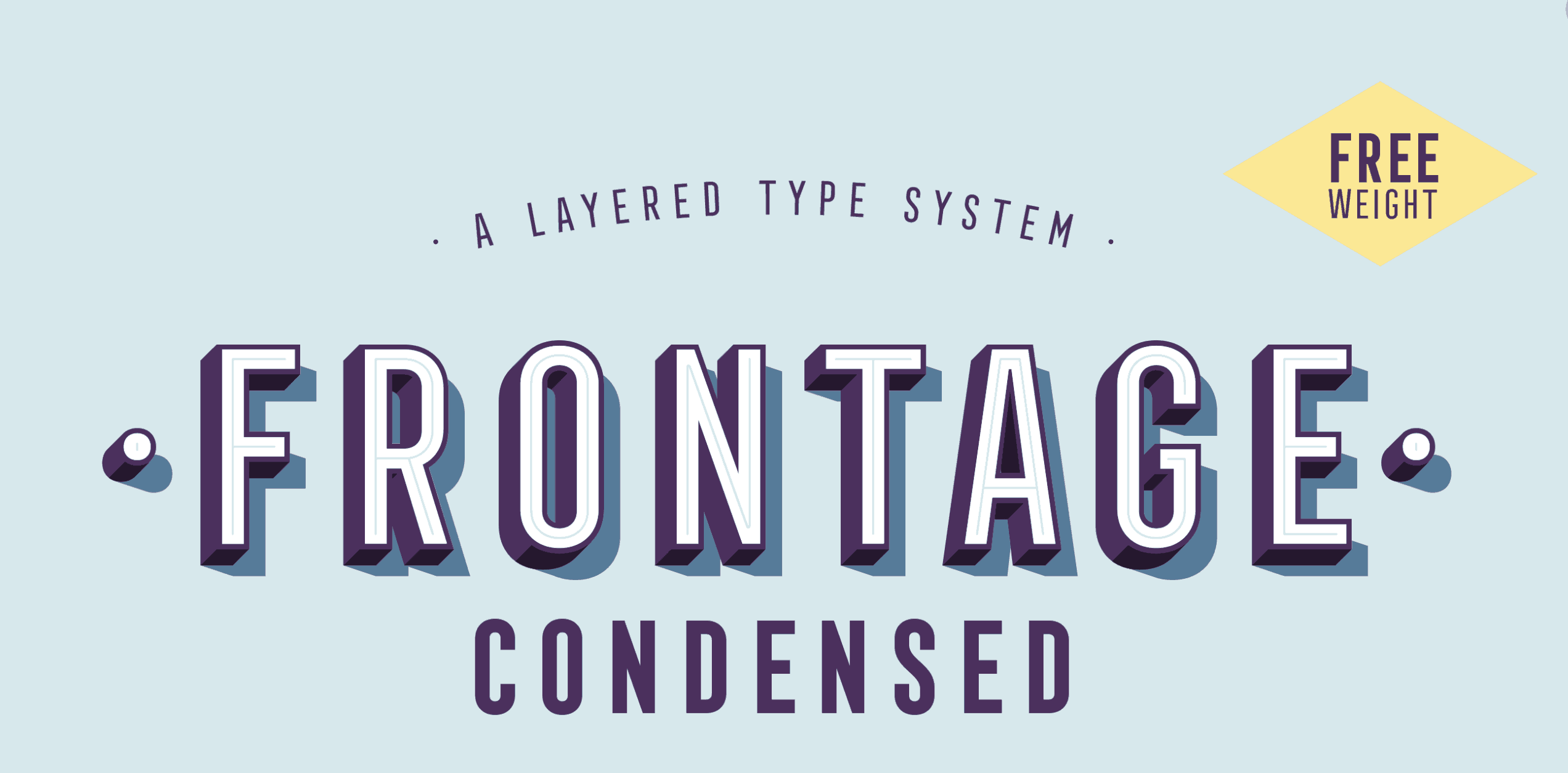 frontage condensed typeface free font