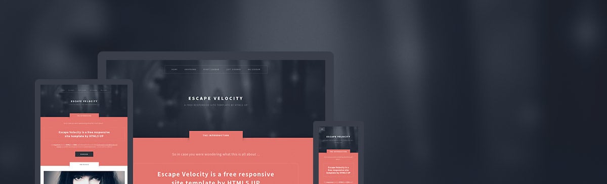 Escape Velocity html5 free template to download