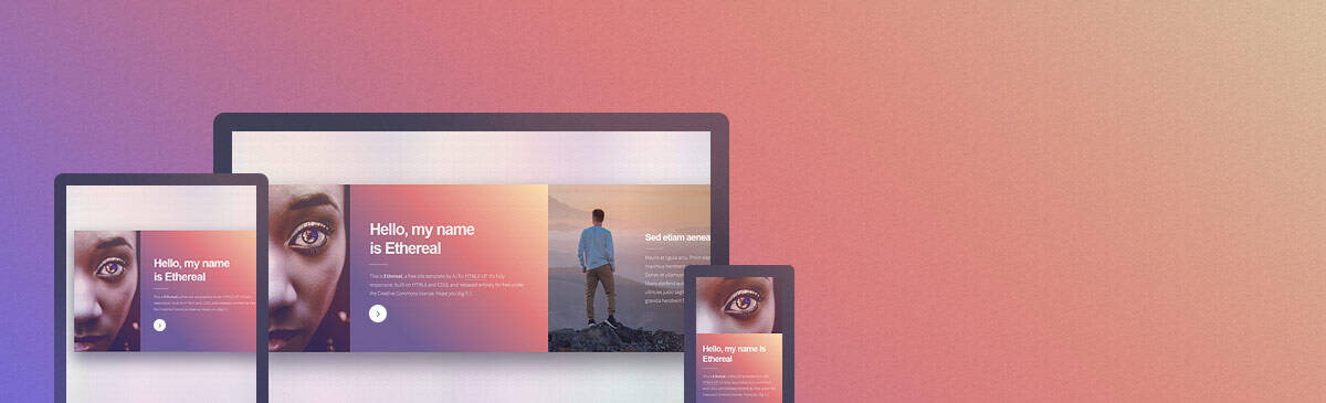 Ethereal html5 free template to download