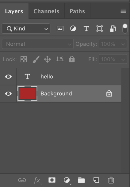 Background layer is selected layer panel