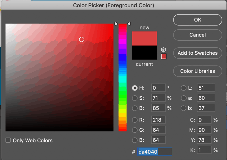 foreground color picker photoshop