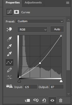 lower curves adjustment layer photoshop