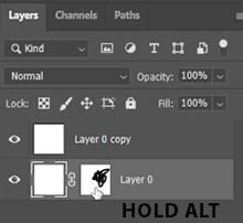 hold Alt to copy a layer mask in photoshop