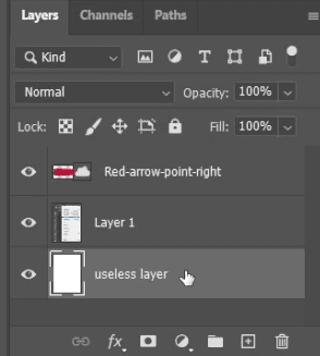 delete unnecessary layers in photoshop