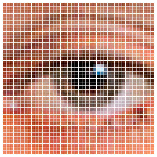 pixelated image of an eye