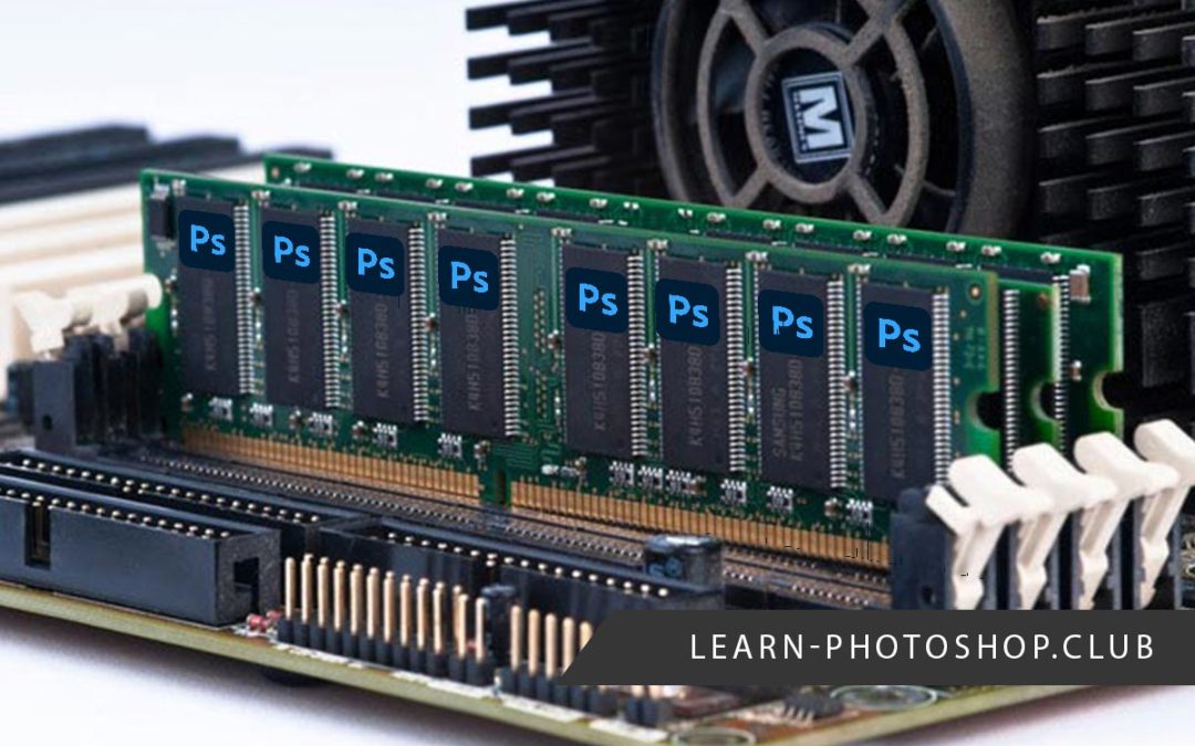 photoshop ram stick on a motherboard