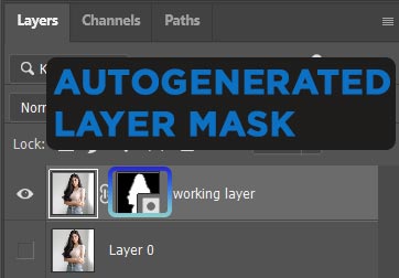 autogenerated layer mask in Photoshop