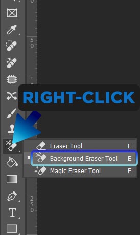 right-click eraser tool photoshop